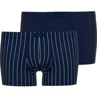 GÖTZBURG Slip Herren-Pants 2er-Pack Single-Jersey Uni: 1x/Streifen: 1x gestrickter Streifen