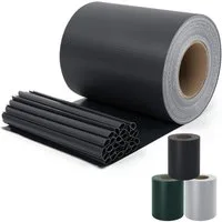 Sekey Sichtschutzstreifen PVC Sichtschutzstreifen blickdicht Sichtschutz Rolle 35/50m x 19cm, Nur 0,6 € pro Meter für Doppelstabmatten Zaun, inkl. Clips