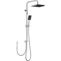 HOMELODY Duschsystem Duschset Regendusche mit Handbrause,Duschsäule ohne armatur, 2 Strahlart(en), Packung Set, Ohne zusätzliches Bohren,mit Piano-Knopf-Wassertrennschalter