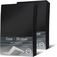 One Home Spannbettlaken Jersey, Jersey, Gummizug: rundum, (2 Stück), Double Pack mit Rundumgummizug, weich