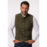 JP1880 Steppweste Weste Ziegen Veloursleder Tracht Stehkragen