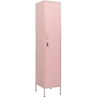 vidaXL Fächerschrank Schließfachschrank Rosa 35x46x180 cm Stahl (1-St)