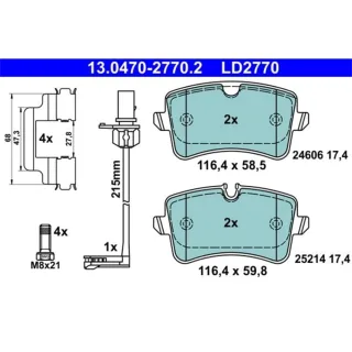 ATE Ceramic Bremsbel?ge hinten Audi A4 A5 A6 A7 Porsche Macan