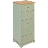Atmosphera Créateur d'intérieur Stauraumschrank Kommode mit Schubladen Säule MOHEA, Salbeigrün, 45 x 39 x 113 cm