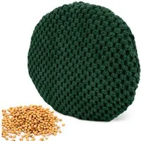 Amilian Kirschkernkissen rund Ø16 cm - Wärmekissen Mikrowelle & Kältekissen - Körnerkissen, Mikrowellenkissen, für Nacken, Schulter, Bauch, Hände, punktuelle Wärme - mikrowellengeeignet