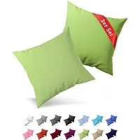 Buymax Kissenbezüge Kissenbezug 100% Baumwolle Premium Jersey, (2 Stück), Kissenhüllen, Reißverschluss, atmungsaktiv, unifarben, einfarbig