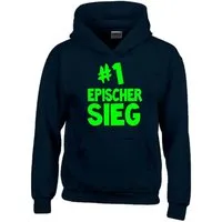 coole-fun-t-shirts Hoodie #1 EPISCHER Sieg Hoodie Sweatshirt mit Kapuze Zocker Gamer