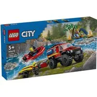 LEGO® LEGO® City 60412 Feuerwehrgeländewagen mit Rettungsboot Konstruktionsspielsteine, (301 St)