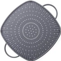 Coolinato Spritzschutzdeckel Coolinato Silikon Universal Spritzschutz 3in1 GRAU, (1-tlg)
