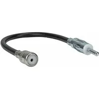 tomzz Audio Antennenadapter flexibel DIN Stecker (M) auf ISO Kupplung (F) mit Kabe KFZ-Adapter