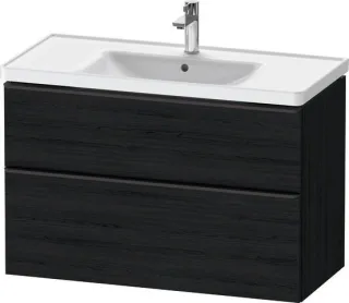 Duravit D-Neo Waschtischunterbau wandhängend Eiche Schwarz Matt 984x452x625 mm - DE43560BD160000 DE43560BD160000