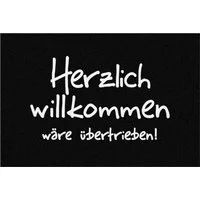 Rockbites Fußmatte Rockbites - Fußmatte Türmatte "Herzlich willkommen" Schwarz Nr. 170