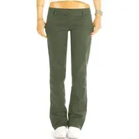 be styled Bootcuthose Low Waist Hose, ausgestellte Hüfthose, Chino - Damen - j20k-A