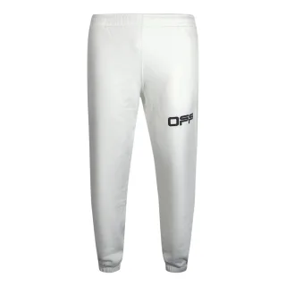 Weiße Jogginghose mit Flughafenband-Logo von Off-White