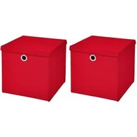 StickandShine Faltbox 2er SET 33 x 33 x 33 cm mit Deckel – perfekt für KALLAX - 19 Farben