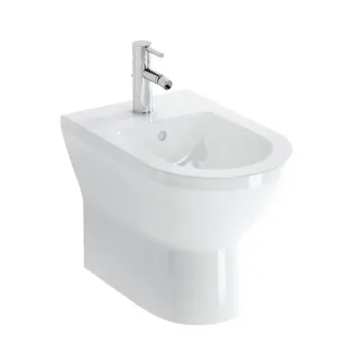 VitrA Integra Stand-Bidet 7039L003-0290 35,5x54cm, Überlauf/Hahnloch mittig, mit seitlichen Löchern, weiß