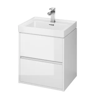 Neuesbad Serie 300 Waschtischunterschrank, B:494, T:397, H:533mm, weiss glänzend Lack 1S924-0021