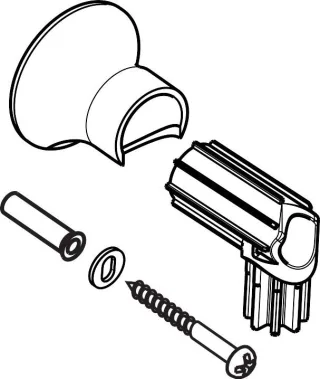 Hansgrohe Wandstütze Unica Classic Brausenstange chrom, 95171000 95171000