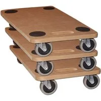 BigDean Transportroller 3x Möbelroller 250kg Rollbrett MDF, (Set, 3-St., Transportroller), Möbelroller, Möbelhund, MDF-Transportroller