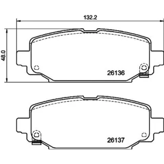 Hella Bremsbel?ge hinten Jeep Wrangler 8DB355040-251
