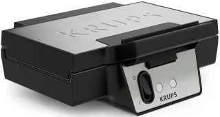 Krups Waffeleisen "Iconic mit elegantem Design, Keramik-Antihaftbeschichtung" 850 W extra-tiefe Platten, Maße: 23,4 x 26,5 x 10,8 cm, FDK261