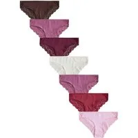 Next Bikinislip 7er-Pack Baumwollslips mit Spitze, Bikini (7-St)
