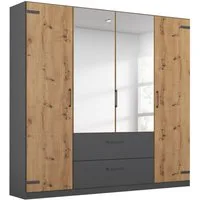 rauch Drehtürenschrank Holmes im Industrial Style, mit Schubkästen, mit oder ohne Spiegel
