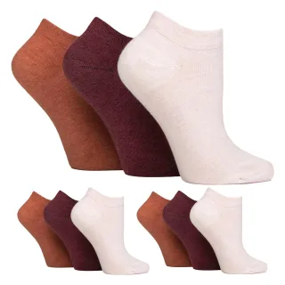 9 Paar Damen Diabetikersocken | Knöchelsocken für geschwollene Füße