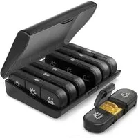 LA CUTE Pillendose Medikamenten-Organizer 7 Tage Pillenbox mit Tages- und Zeitaufteilung. (Medikamenten-Organizer für 7 Tage mit drei separaten Tageszeiten-Fächern., Wochen-Pillenbox mit 7 herausnehmbaren Fächern), Praktischer Medikamenten-Organizer 