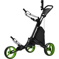 COSTWAY Golftrolley 3-Rad, mit verstellbarem Griff, Tasche