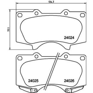Hella Bremsbel?ge vorne Toyota 4 Fj Hilux Land