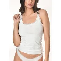 Diademita Tanktop COTTON LACE Tanktop Frauen 3er Pack (Set, 3-tlg., 3er Pack)