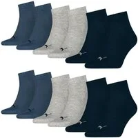 PUMA Freizeitsocken Quarter Socken (6-Paar) mit Cat-Logo und PUMA-Schriftzug