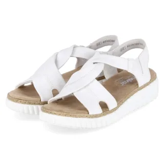 Rieker Sandalen - Gr. 40 - Weiß - Synthetik