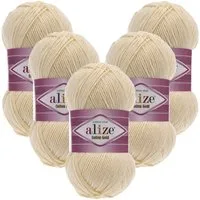 Alize 5 x ALIZE Cotton Gold Häkelwolle, 330 m, Handstrickgarn,Premium Wolle, Amigurumi