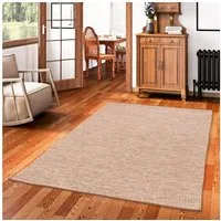 Pergamon Wollteppich Baumwolle Natur Kelim Teppich Easy Meliert, Rechteckig, Höhe: 8 mm