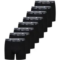 ONLY & SONS Boxershorts Herren Retroshorts ONSSCOTT 8 PACK Regular Fit (Vorteilspack, 1-St) Unterhosen mit Stretch