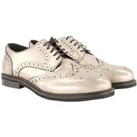 Ulla Popken Budapester-Lederschuh Metallic-Optik Weite H Mokassin