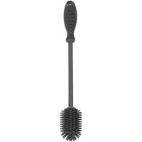 WENKO Reinigungsbürste Flaschenbürste BERNOS, Anthrazit, L 25 cm, Silikon, mit Aufhängung