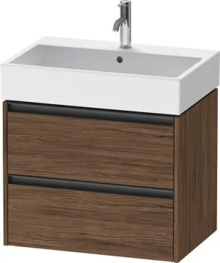 Duravit Ketho.2 Waschtischunterbau wandhängend Nussbaum dunkel Matt 684x460x549 mm - K25276021210000 K25276021210000