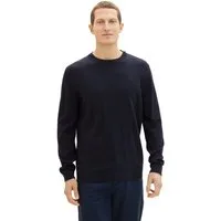 TOM TAILOR Rundhalspullover mit Logostickerei