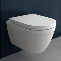 Alpenberger Tiefspül-WC Hänge WC Spülrandlos - Toilette mit WC Sitz mit Absenkautomatik D Form, Wandmontage, Abgang Waagerecht, Klo mit Soft Close Toilettendeckel, Wand WC ohne Spülrand mit Nano Beschichtung