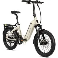DERUIZ E-Bike Klapprad 20x3,0 Zoll, max. 140km, Federsattelstütze, mit Bluetooth, 5 Stufen, 8 Gang SHIMANO SHIMANO ALTUS 11-32T Schaltwerk, Kettenschaltung, Heckmotor, 500 Wh, (mit Akku-Ladegerät, mit Werkzeug), RH:36cm, Bremslicht, Gepäckträger (max