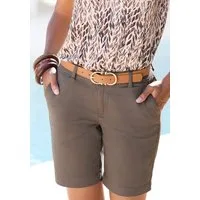LASCANA Bermudas aus elastischer Baumwolle zum Krempeln, kurze Hose, Shorts, Sommerhose