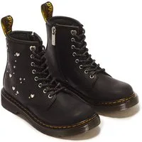 DR. MARTENS 1460 Hs J Black Wyoming Schnürboots Schnürstiefelette mit herzförmigen Nieten