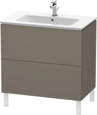 Duravit L-Cube Waschtischunterbau bodenstehend Flanell Grau Seidenmatt 820x481x704 mm - LC662609090 LC662609090