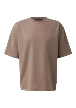 Q/S designed by - Loose Fit T-Shirt mit Logodruck - Emmvee braun - Gr. - XXL