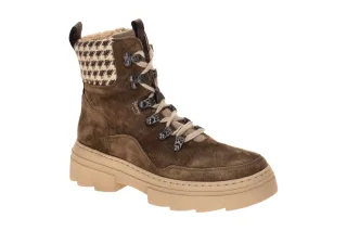 Waldl?ufer 977808 Damen Winter Plateau Stiefeletten Braun Beige, H-SAIGA