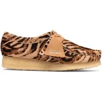 Clarks Clarks Wallabee 26185595 4, Schnürschuhe, Beige, Tiger-Print, Damen Schnürschuh