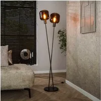 famlights Stehlampe famlights, Stehleuchte Fips in Braun E27 2-flammig